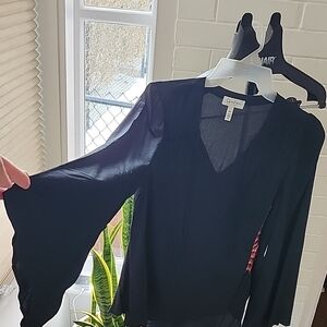 Jessica simpson, black V-Neck Blouse, xs